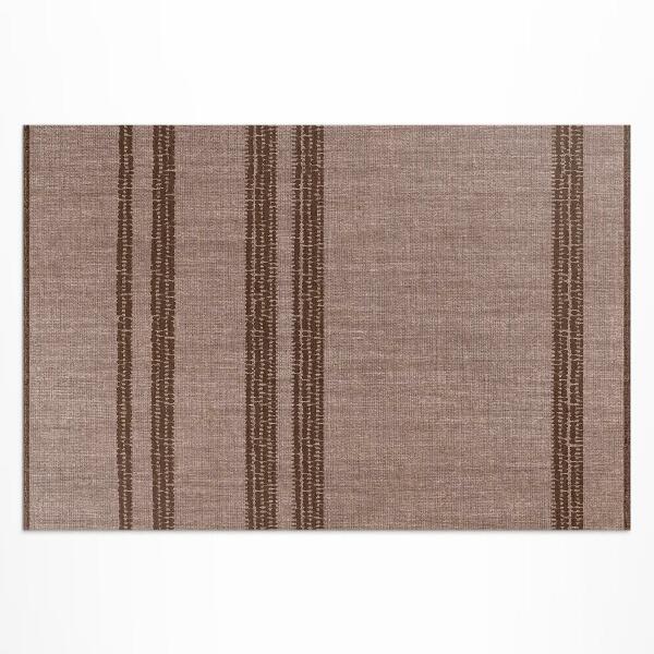 Teppich auf pvc Brauner Kunststoff Mit Boho-Linien