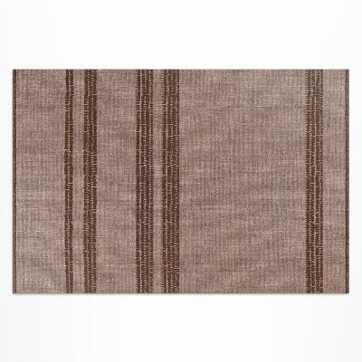 Teppich auf pvc Brauner Kunststoff Mit Boho-Linien