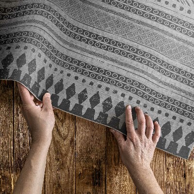 Pvc teppich Textilimitatstreifen Und Zickzackmuster