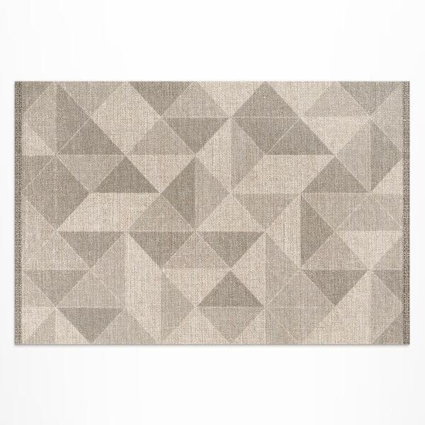 Vinyl teppich Dreiecke Und Quadrate Aus Textilimitat