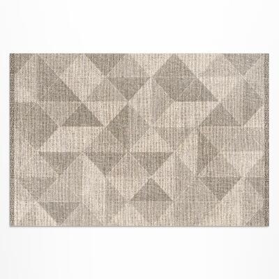 Vinyl teppich Dreiecke Und Quadrate Aus Textilimitat