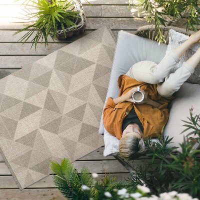 Vinyl teppich Dreiecke Und Quadrate Aus Textilimitat