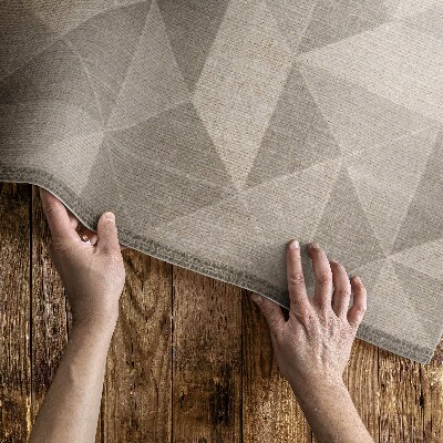 Vinyl teppich Dreiecke Und Quadrate Aus Textilimitat