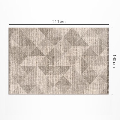 Vinyl teppich Dreiecke Und Quadrate Aus Textilimitat
