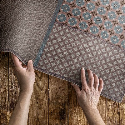 Vinyl teppich läufer Textilimitat Mit Aztekischem Muster Und Muster