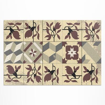 Vinyl teppich läufer Magnolienmosaikfliesen Mit Muster