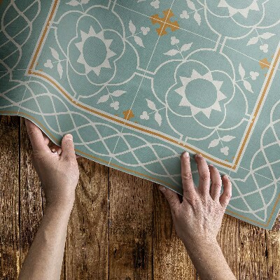 Vinyl teppich Dekorative Fliesen Mit Vintage-Symmetrie