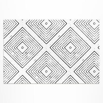 Pvc teppich Boho-Muster Mit Regelmäßigen Quadraten