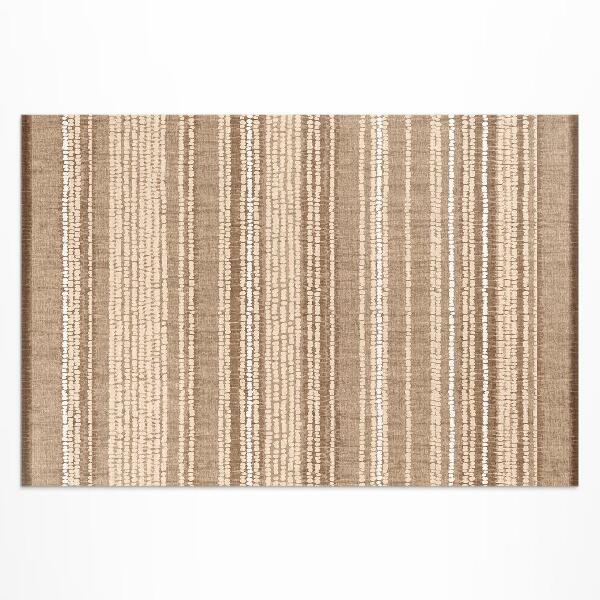 Teppich auf pvc Braunes Stoffmuster Im Vintage-Boho-Stil