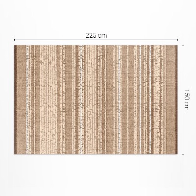 Teppich auf pvc Braunes Stoffmuster Im Vintage-Boho-Stil