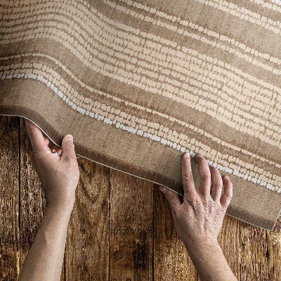 Teppich auf pvc Braunes Stoffmuster Im Vintage-Boho-Stil