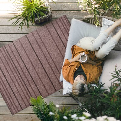 Vinyl teppich Braune Streifen Im Vintage-Boho-Stil