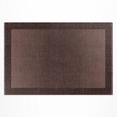 Teppich pvc Klassisches Stoffmuster Mit Braunem Rahmen