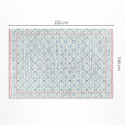 Teppich pvc Textilimitat Mit Regelmäßigen Blauen Linien
