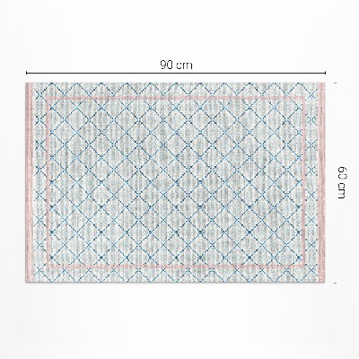 Teppich pvc Textilimitat Mit Regelmäßigen Blauen Linien