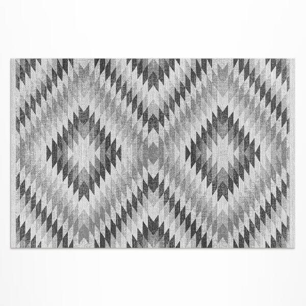 Pvc teppich Textilimitat Mit Grauem Geometrischem Muster