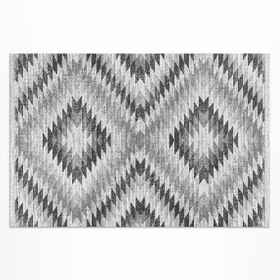 Pvc teppich Textilimitat Mit Grauem Geometrischem Muster