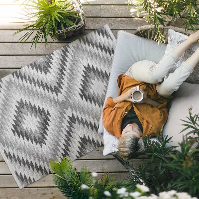 Pvc teppich Textilimitat Mit Grauem Geometrischem Muster