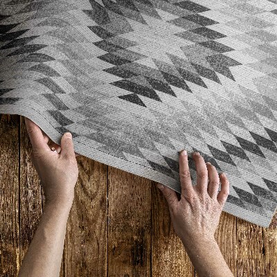 Pvc teppich Textilimitat Mit Grauem Geometrischem Muster