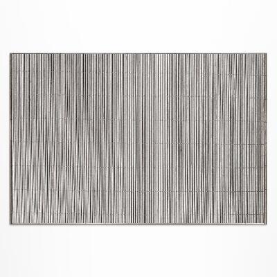 Teppich auf pvc Bambusholzmatte Im Boho-Stil