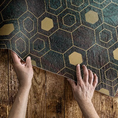 Vinyl teppich läufer Sechseckiges Muster Im Modernen Design