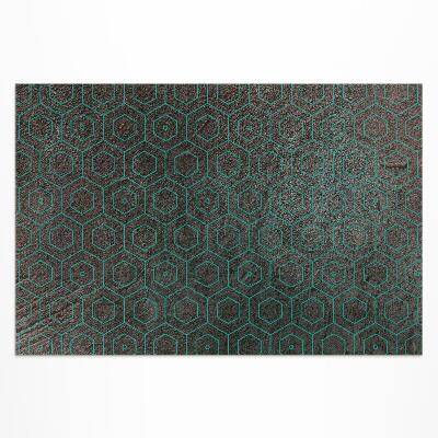 Teppich pvc Retro-Sechsecke Mit Rohem Design