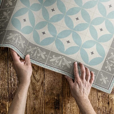 Vinyl teppich Mosaik Mit Fliesen Und Trendigen Pastellkreisen