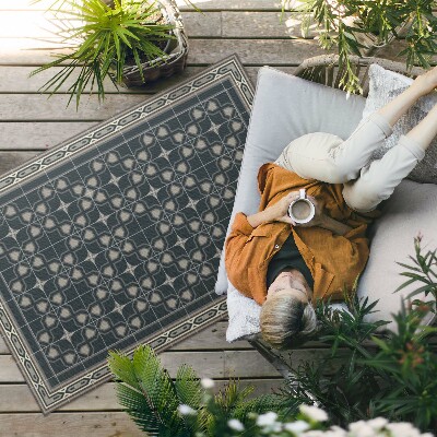 Vinyl teppich Altes Mosaik Mit Geometrischen Sternen