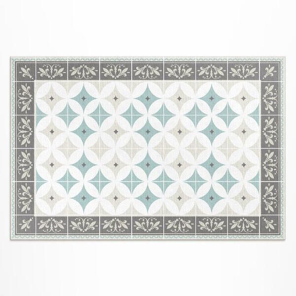 Vinyl teppich läufer Skandinavisches Mosaik Mit Pastellkreisen