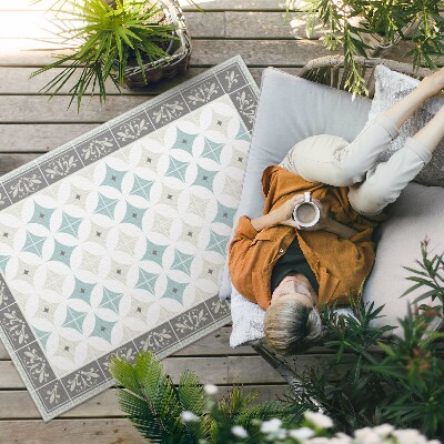Vinyl teppich läufer Skandinavisches Mosaik Mit Pastellkreisen