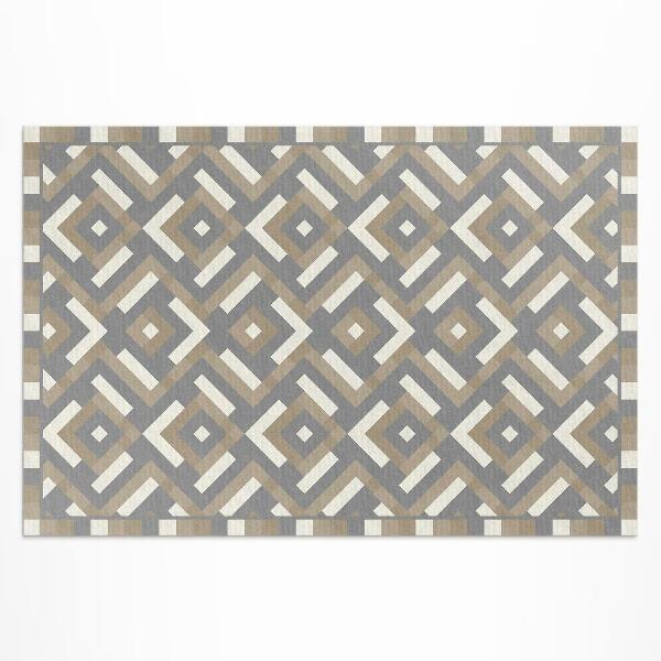 Vinyl teppich Vintage-Boho-Geometrie Mit Regelmäßigem Muster