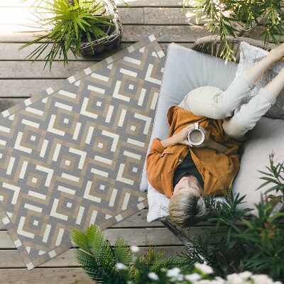 Vinyl teppich Vintage-Boho-Geometrie Mit Regelmäßigem Muster