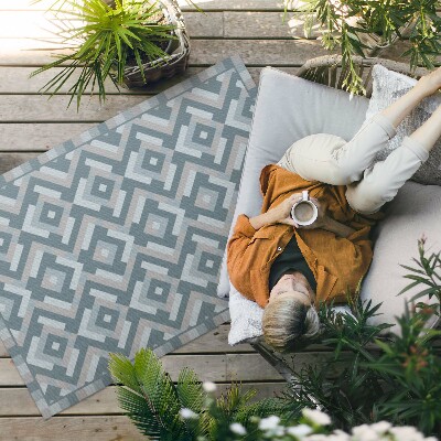 Vinyl teppich läufer Vintage-Boho-Muster Mit Aztekischer Geometrie