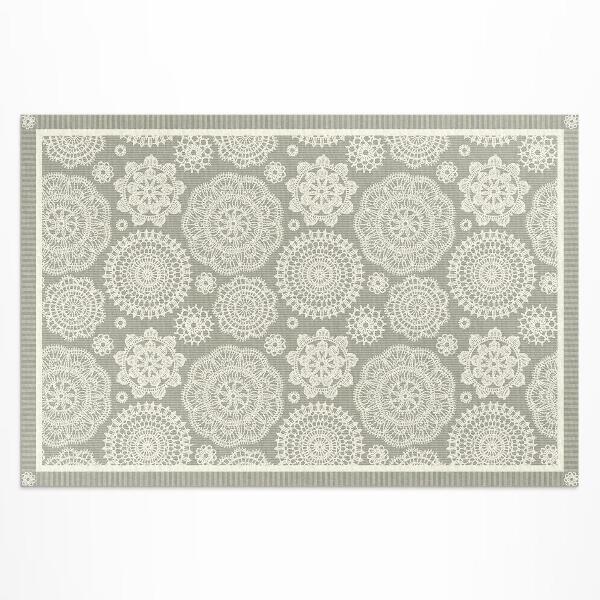 Teppich pvc Dekoratives Boho-Muster Mit Floralen Mandalas