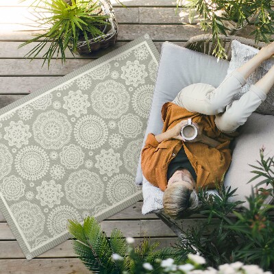 Teppich pvc Dekoratives Boho-Muster Mit Floralen Mandalas