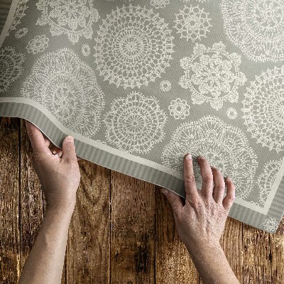 Teppich pvc Dekoratives Boho-Muster Mit Floralen Mandalas