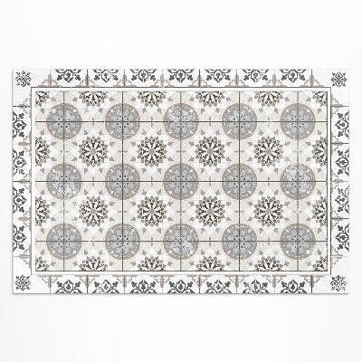 Teppich auf pvc Dekoratives Mosaik Mit Blumenkreisen