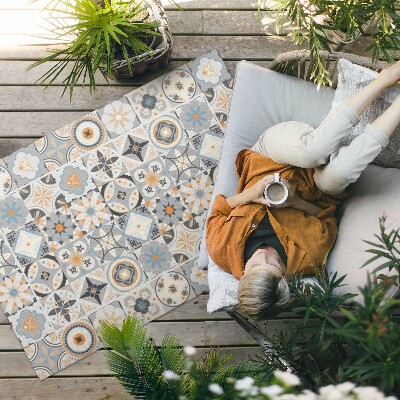 Vinyl teppich läufer Spanische Pastellmosaikfliesen