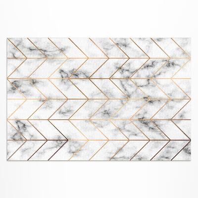 Vinyl teppich Moderne Linien Aus Fischgrätenmarmor