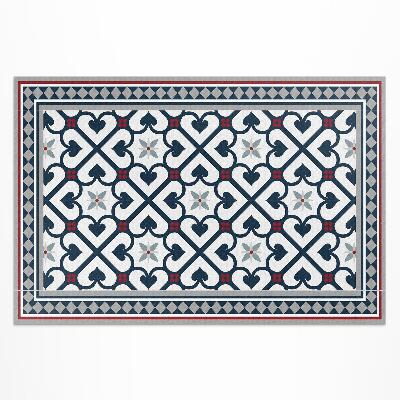 Pvc teppich Dekorative Fliesen Mit Floralen Rauten