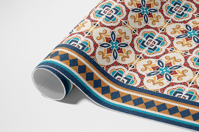 Vinyl teppich läufer Florale Geometrische Dekorative Fliesen