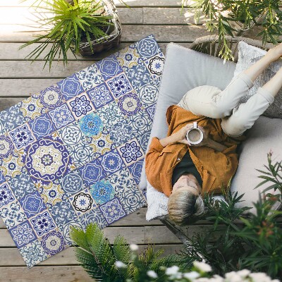 Vinyl teppich Dekoratives Mosaik Mit Spanischen Blumen