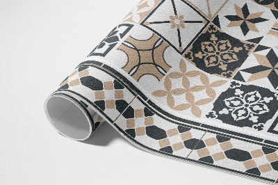 Teppich auf pvc Dreifarbige Geometrische Dekorative Fliesen