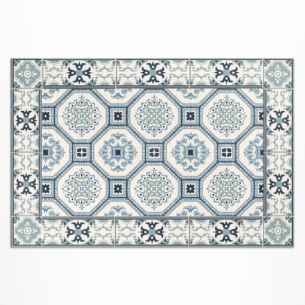 Teppich auf pvc Elegante Fliesen Mit Geometrischen Formen