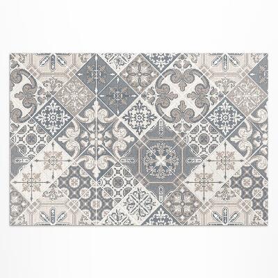 Vinyl teppich Katalanische Mosaikfliesen Mit Blumenmotiven