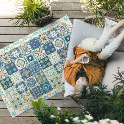 Teppich auf pvc Spanisch Gemusterte Mosaikfliesen