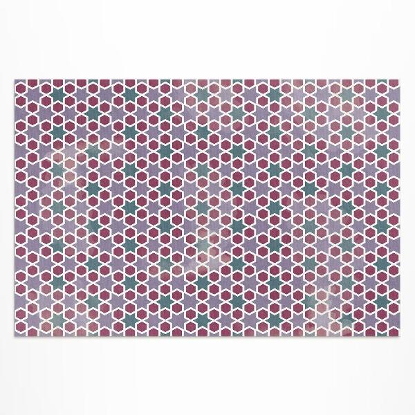 Teppich auf pvc Feines Mosaik Mit Geometrischen Sternen