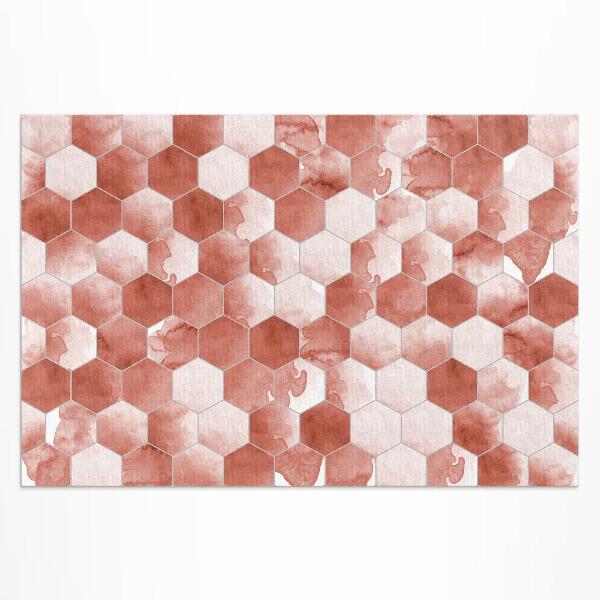 Vinyl teppich Elegante Mosaik-Aquarell-Sechsecke