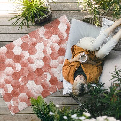 Vinyl teppich Elegante Mosaik-Aquarell-Sechsecke