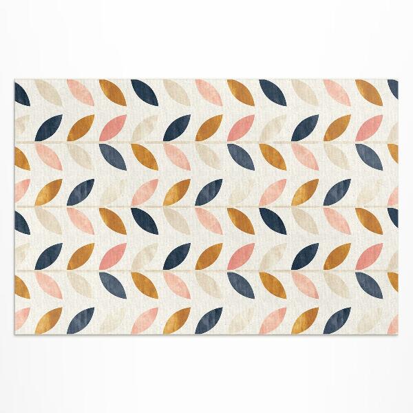 Teppich pvc Feine Aquarellblätter Im Boho-Stil